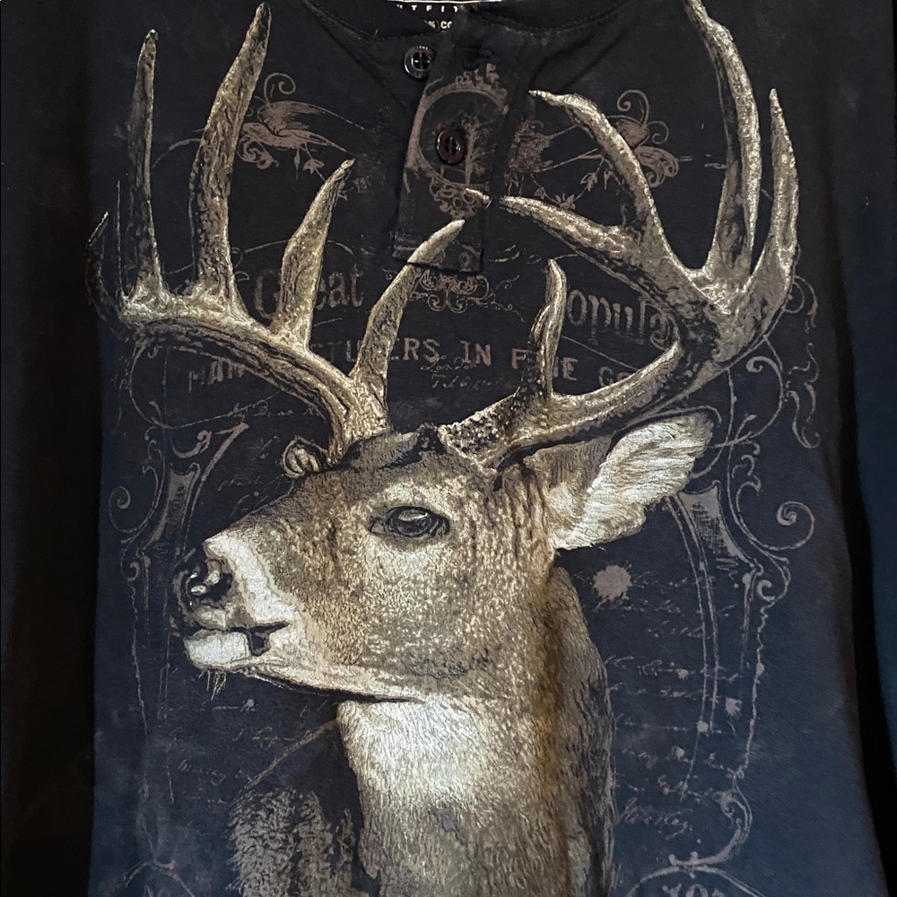 North River deer henley long sleeve - Picture 2 of 4